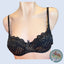 ALLURE, HAWAII - FOR PETITES - BLACK LACE PADDED PUSH UP BRA