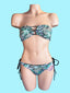 LAU DE LA - Sparkling Seashell Strapless Bandeau Top and Tie-side American Bottom with detailed embroidery and beading.