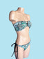 LAU DE LA - Sparkling Seashell Strapless Bandeau Top and Tie-side American Bottom with detailed embroidery and beading.