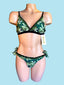 LA DE LAU Fixed Triangle Sports Top with Tie Side American Fit Bottom Bikini