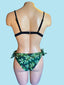 LA DE LAU Fixed Triangle Sports Top with Tie Side American Fit Bottom Bikini