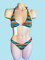 LAU DE LA - Classic Triangle Top - Latin Bottom Bikini with spectacular embellishment and style