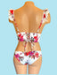 LAU DE LA Crop Top Halter Top and Full Coverage Bikini