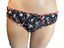 LAU DE LA - Strapless Bandeau Top and Full Coverage Bottom Embroidered Black/ Floral Bikini