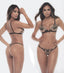 MAPALE LINGERIE - Two Piece GODDES black and nude with Triangle Bra and Thong Bottom