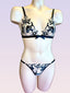 MAPALE LINGERIE - Two Piece GODDES black and nude with Triangle Bra and Thong Bottom