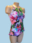 SHAPE SOLVER - Lush Life High Neck Keyhole Tankini Top