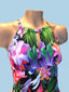 SHAPE SOLVER - Lush Life High Neck Keyhole Tankini Top