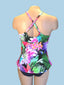 SHAPE SOLVER - Lush Life High Neck Keyhole Tankini Top