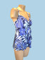 SHAPE SOLVER - In My Blue Three Tier Tankini Top